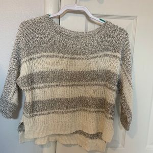 Grey/white striped sweater